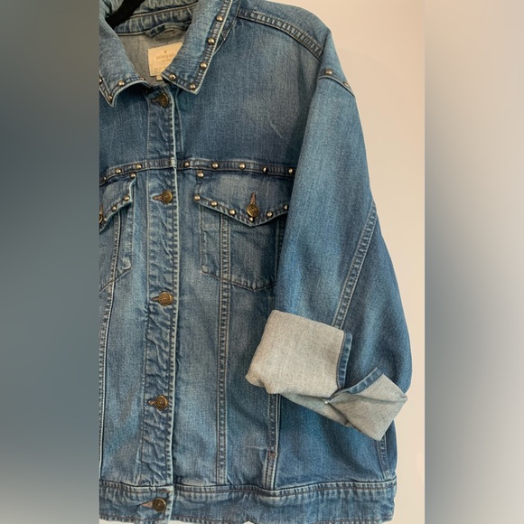 Excellent Condition, Kate Spade Oversized Denim Studded Jean Jacket, Size Large - Picture 6 of 16